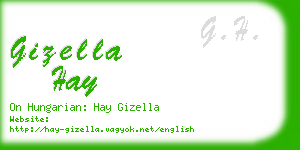 gizella hay business card